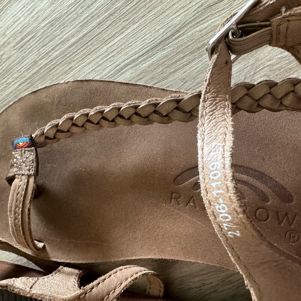 Rainbow Braided Strap Sandals - image 3